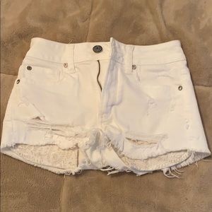 American Eagle White Jean shorts